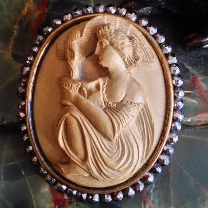 cameo, classical cameo, jewelry, goldfilled, antique, 19th century, Victorian